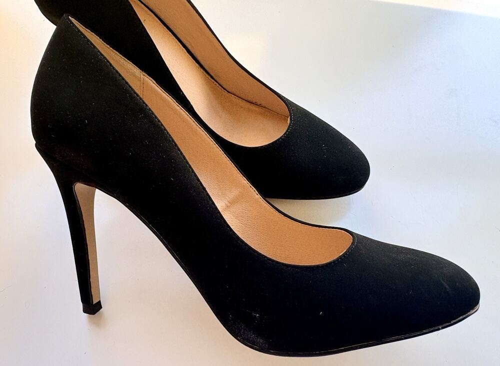 Lauren Blakwell Women's Cecily Suede High Heels Black Dress Shoes Size 10 133074